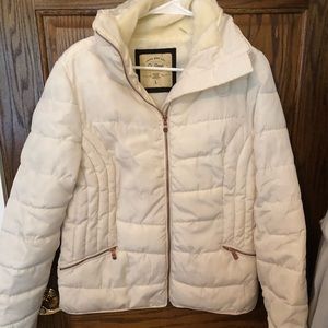 white puffer winter coat